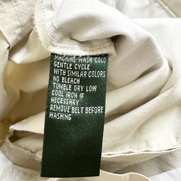 Lauren Ralph Lauren Pants Size M? Beige Ripstop Snap Hem Utility Safari - Picture 7 of 11